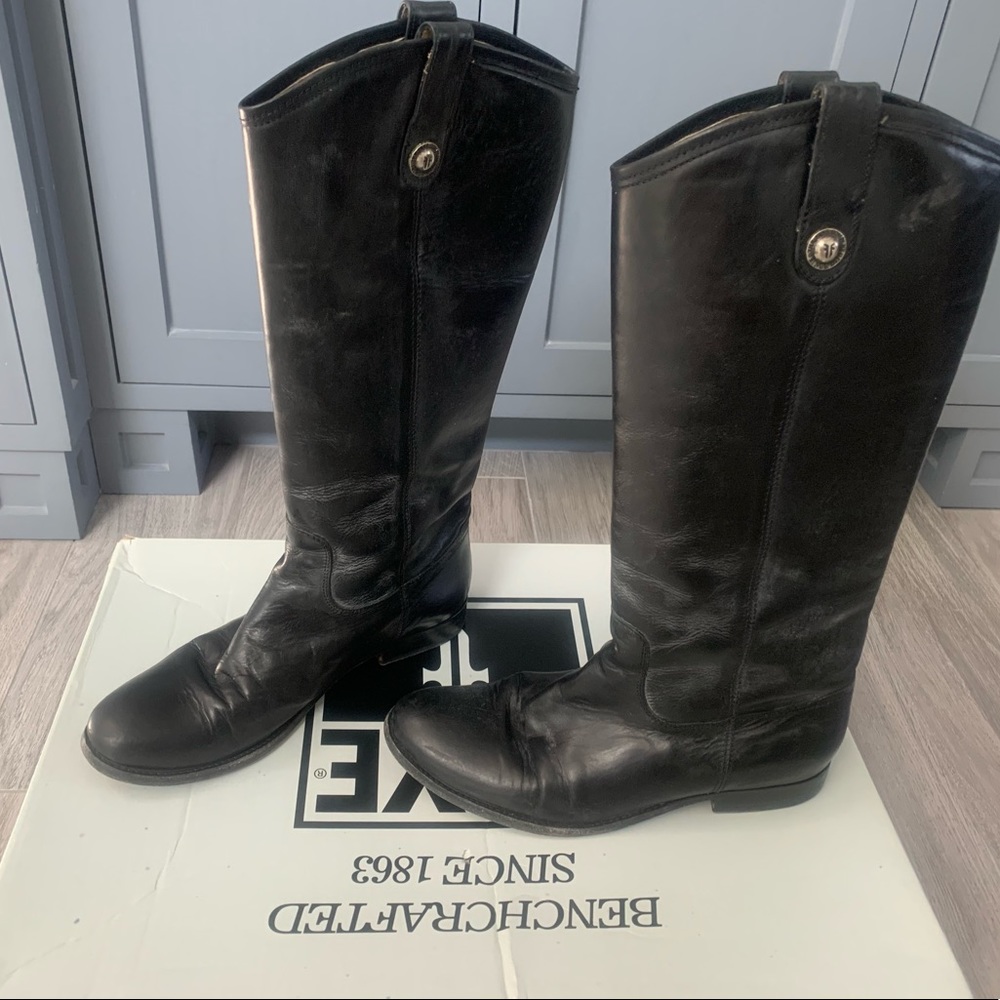 Frye Melissa Button Black Boots Women’s 9M